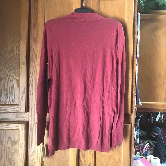 NWT Nordstrom Trouvé Angora Blend Cowl Neck Sweater Red Spice - L - Picture 8 of 10